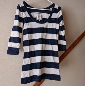 Gilly Hicks Quarter sleeve striped shirt
